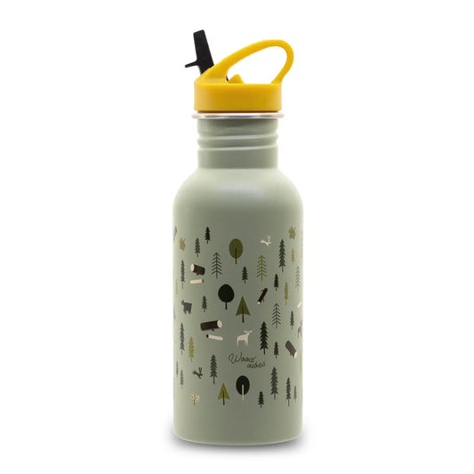 Kindertrinkflasche WOOD VIBES - Feder&Konfetti