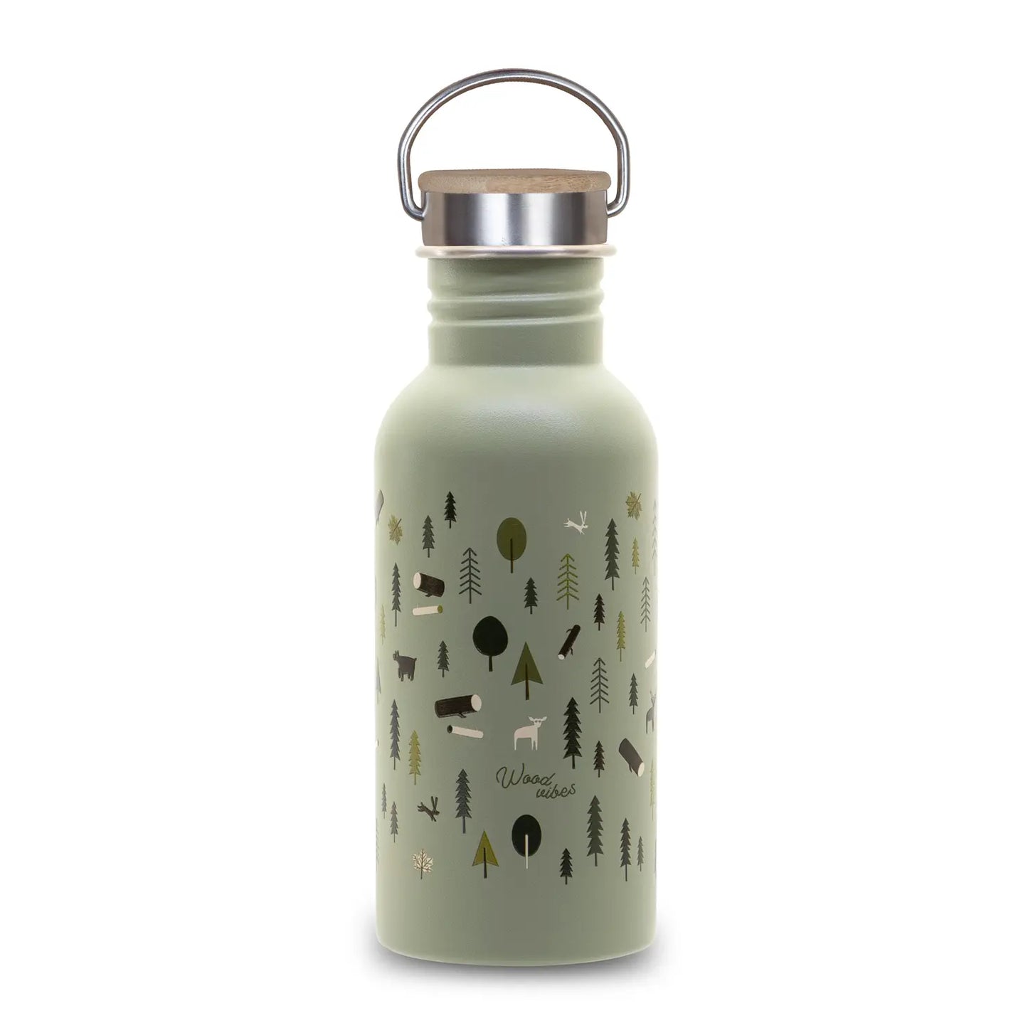 Kindertrinkflasche WOOD VIBES - Feder&Konfetti