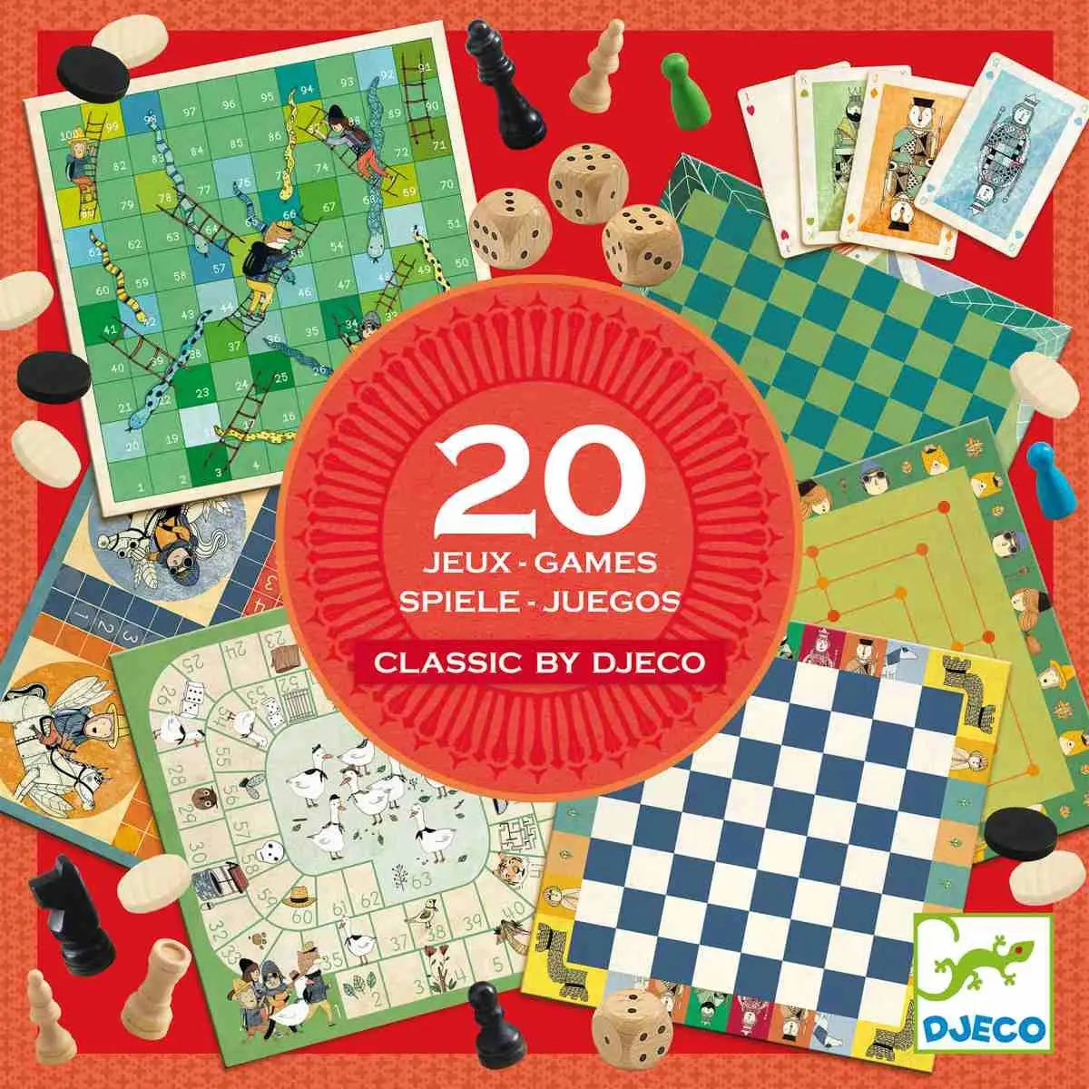 Klassische Spiele: Spielesammlung 20 Spiele Djeco