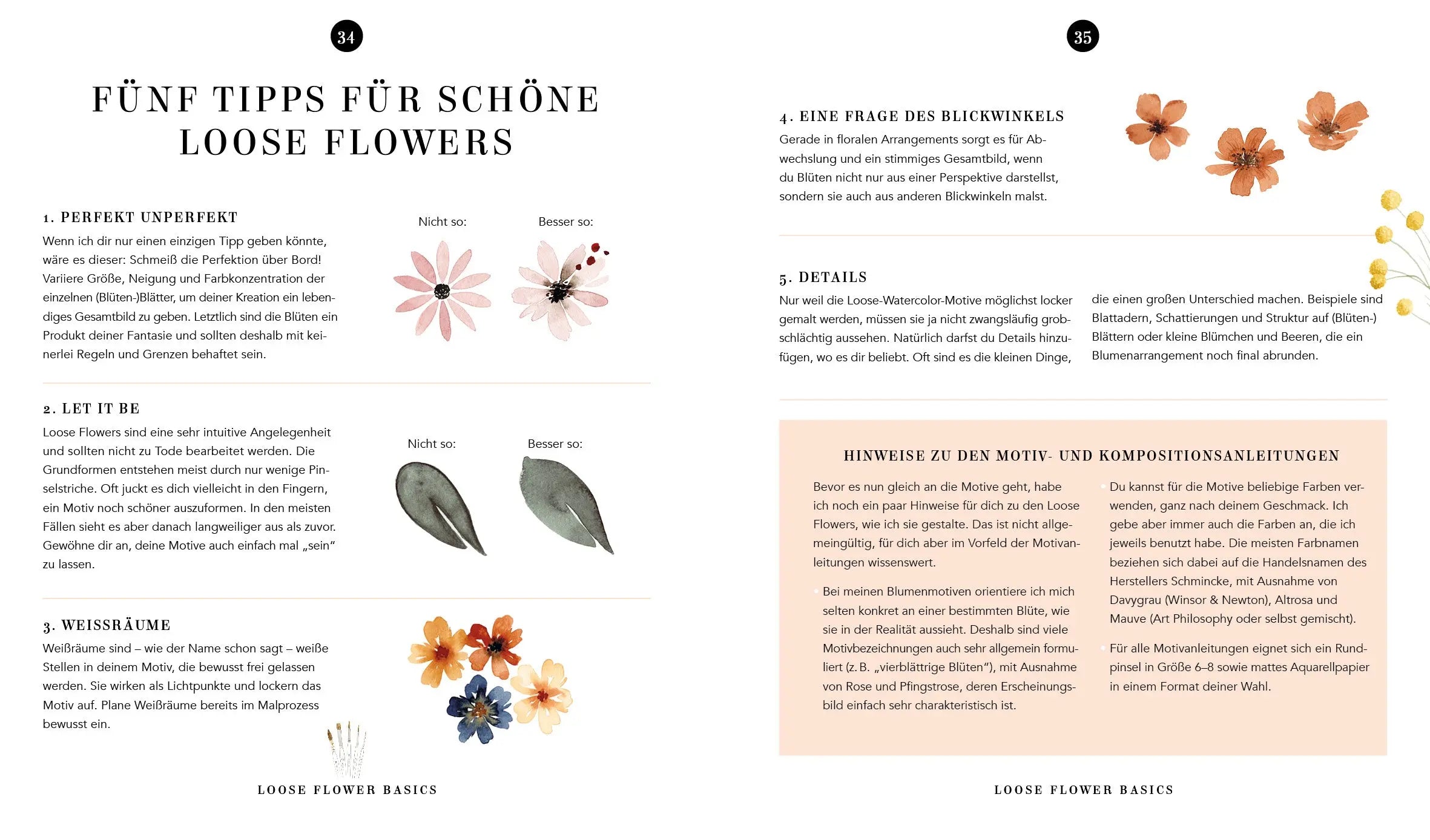 Loose Watercolor - Flowers - Feder&Konfetti Store