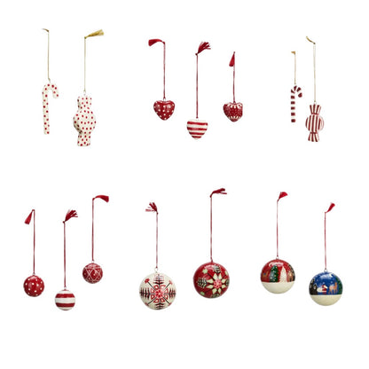 Handmade paper mache | Madam Stoltz | Weihnachtsbaum-Anhänger |  6 Varianten