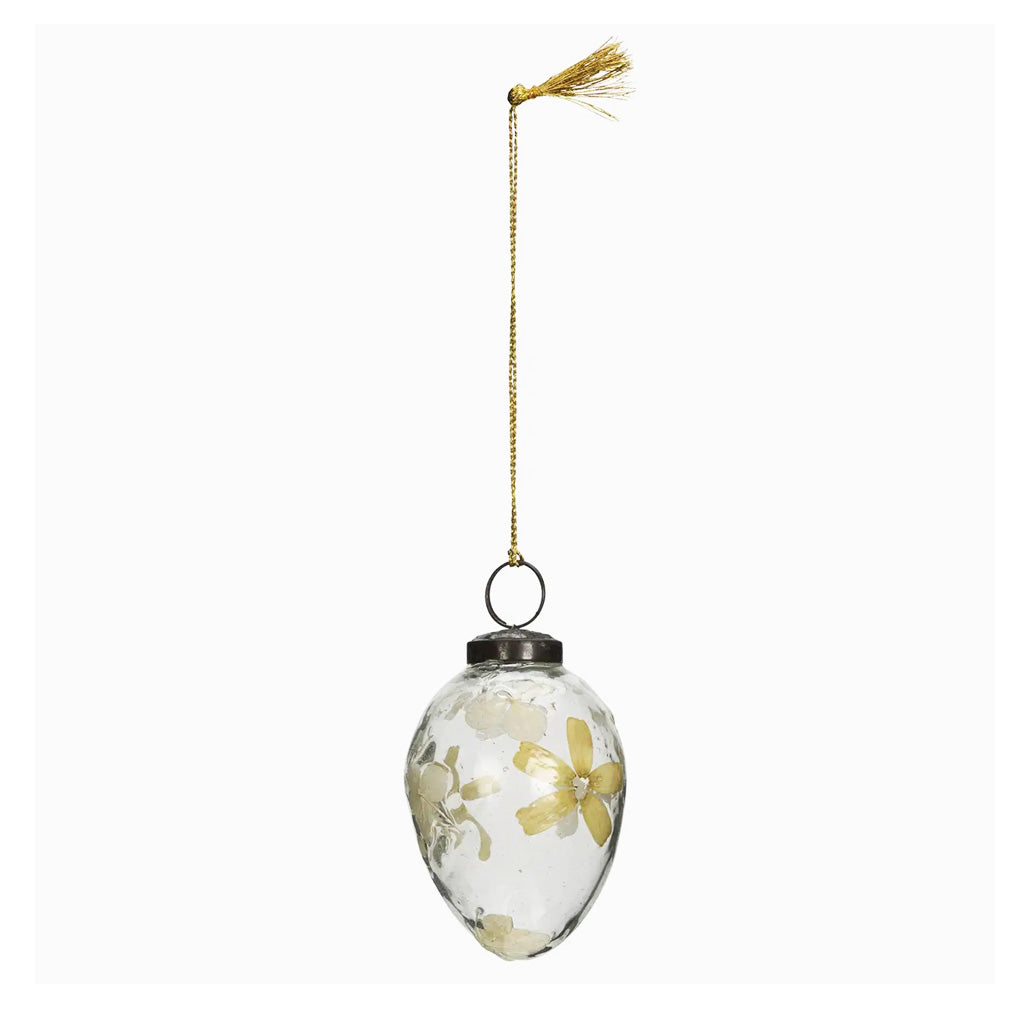 Glass Easter Egg Flowers | Madam Stoltz | Dekoanhänger