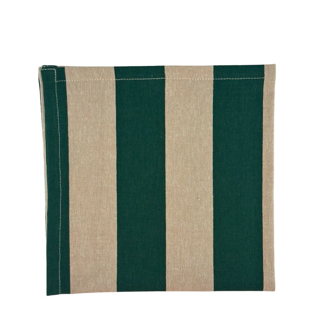 Block Stripe Green | Miljögården | Stoffserviette