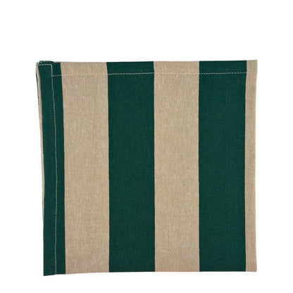 Block Stripe Green | Miljögården | Stoffserviette
