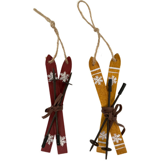 Glider Skis | Miljögården | Weihnachtsbaumschmuck | 2 Farben