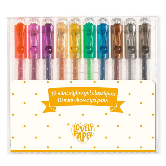 Mini-Gelstifte KLASSISCH | 10er Set - Feder&Konfetti