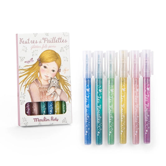 Rosalies 6 | Moulin Roty | Glitzerfilzstifte