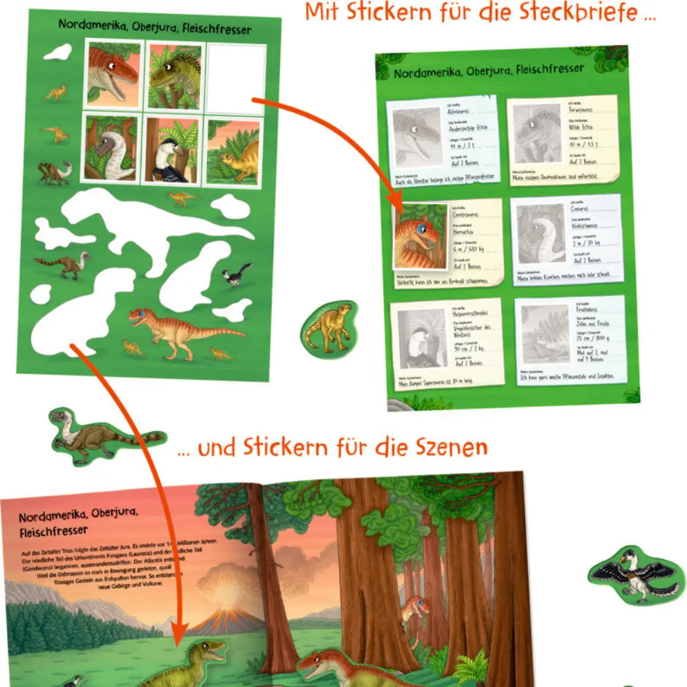 Natur-Stickerwelt | Dinosaurier & Co. Coppenrath Verlag
