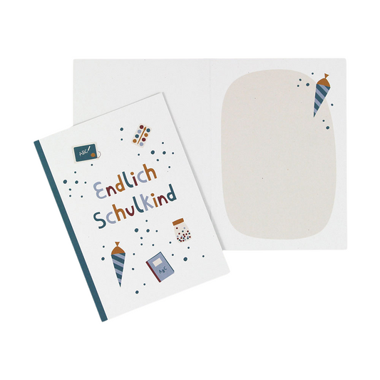 Endlich Schulkind - Malkastenmotiv | Klappkarte | 2 Varianten