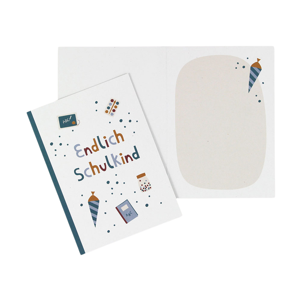 Endlich Schulkind - Malkastenmotiv | Klappkarte | 2 Varianten