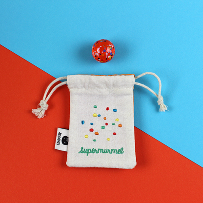 Supermurmel | Muranoglasmurmel mit Konfetti