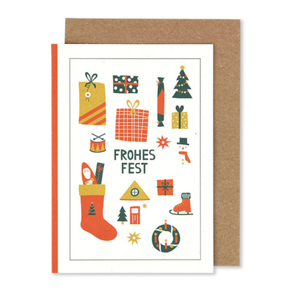 Weihnachtsgruß | Klappkarte | 14 Varianten