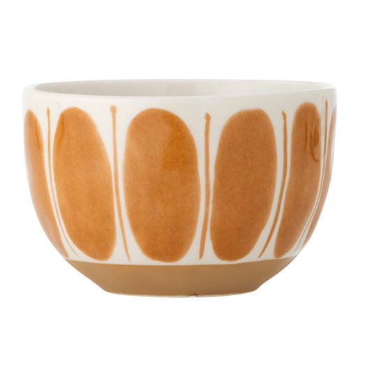 Linora | Bloomingville | Handbemalte Steingutschale - Oval | 4 Farben