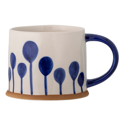 Linora | Handbemalter Steingutbecher - Tropfen | 4 Farben