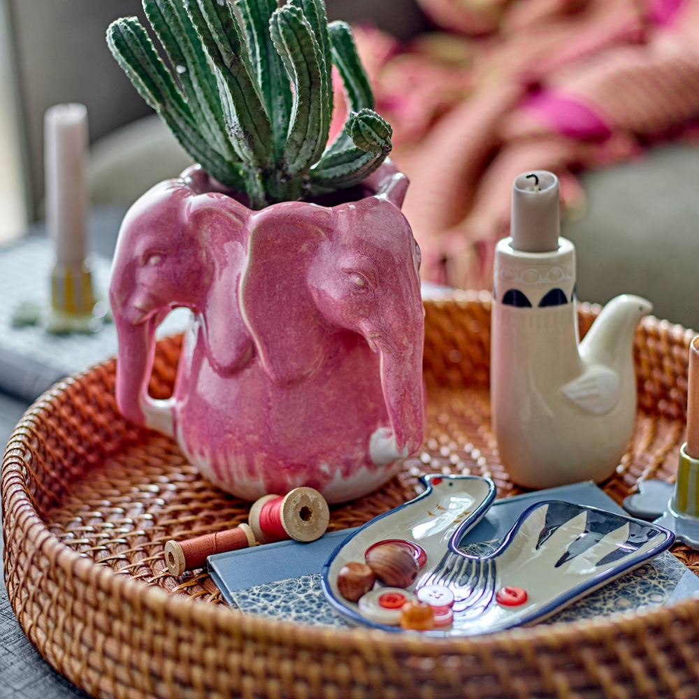 Trudy | Kerzenhalter aus Steingut mit Vogelmotiv | 3 Varianten