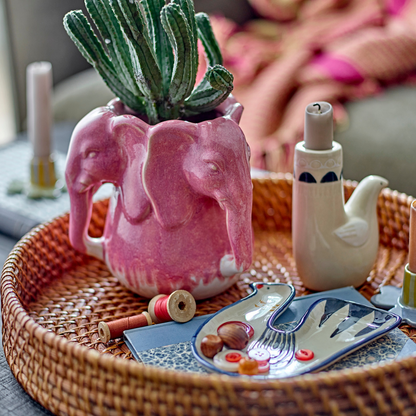 Trudy | Kerzenhalter aus Steingut mit Vogelmotiv | 3 Varianten