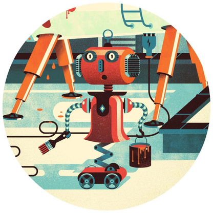 Bob der Roboter | Silhouetten-Puzzle