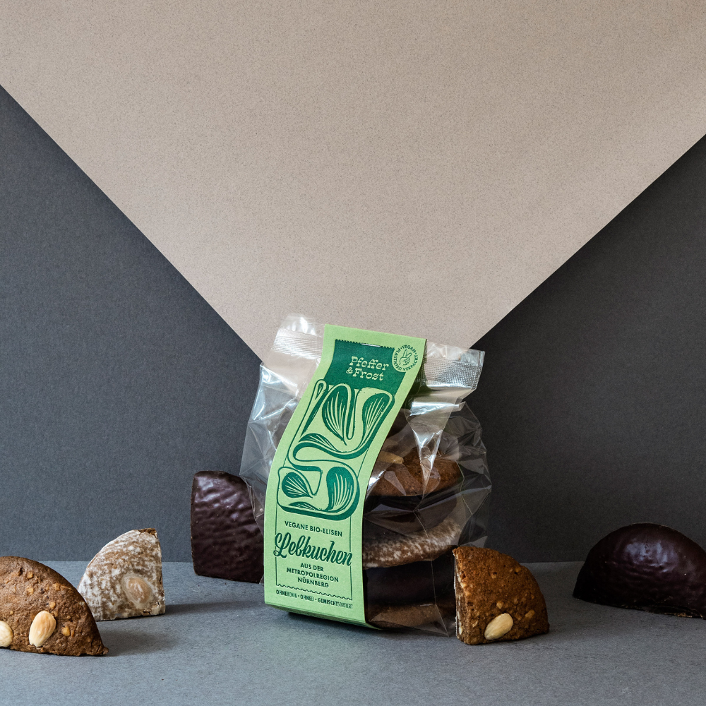 Pfeffer & Frost | Bio-Elisenlebkuchen in Papierbanderole | 2 Varianten