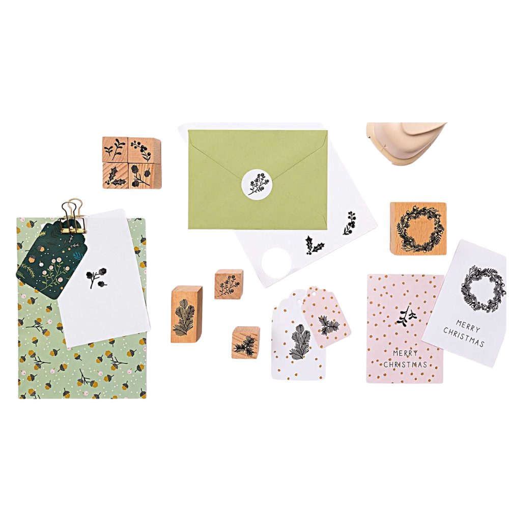 Paper Poetry Stempelset „Classical Christmas“ | Stempelkissen-Set 8-teilig