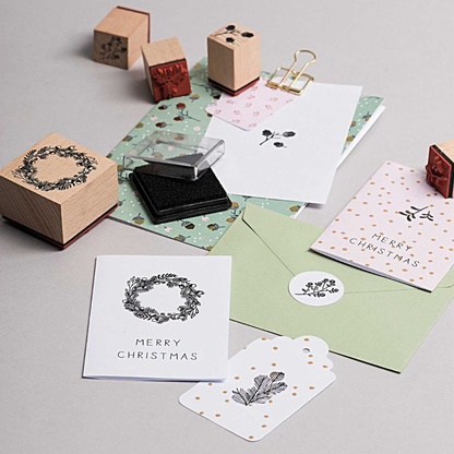 Paper Poetry Stempelset „Classical Christmas“ | Stempelkissen-Set 8-teilig