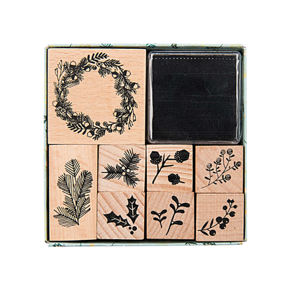 Paper Poetry Stempelset „Classical Christmas“ | Stempelkissen-Set 8-teilig