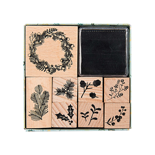 Paper Poetry Stempelset „Classical Christmas“ | Stempelkissen-Set 8-teilig