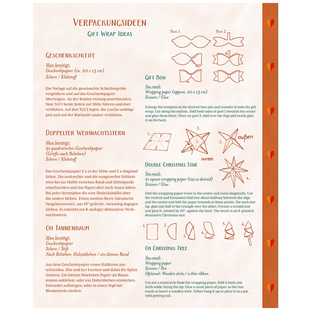 Schöner Schenken zu Weihnachten | Geschenkpapier-Buch | Kreativbuch | 2 Varianten