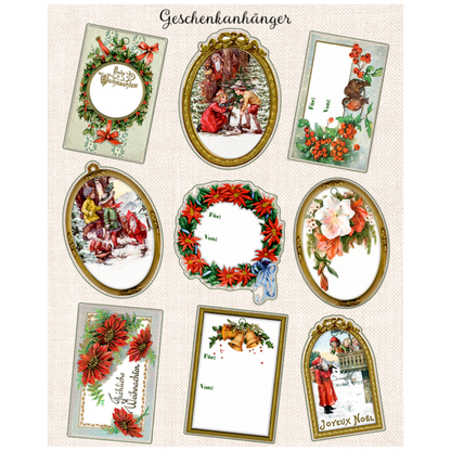 Schöner Schenken zu Weihnachten | Geschenkpapier-Buch | Kreativbuch | 2 Varianten