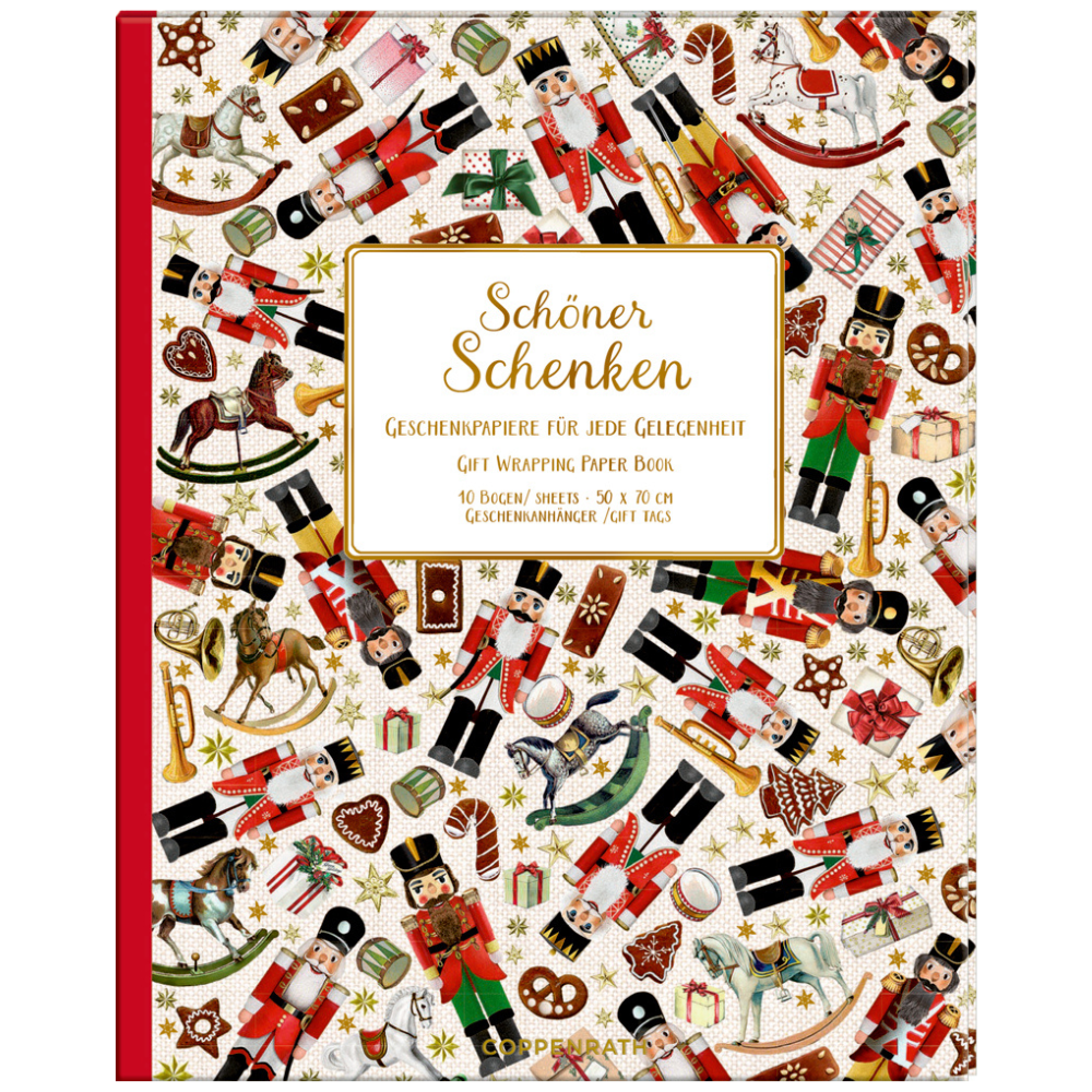 Schöner Schenken zu Weihnachten | Geschenkpapier-Buch | Kreativbuch | 2 Varianten
