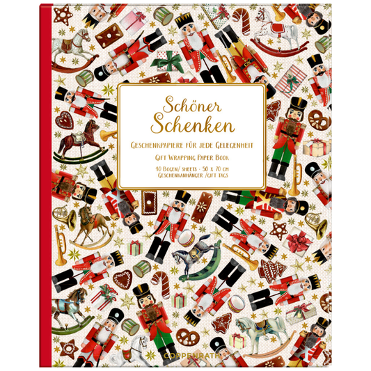 Schöner Schenken zu Weihnachten | Geschenkpapier-Buch | Kreativbuch | 2 Varianten