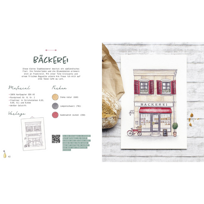 Watercolor Little Shops | Kreativbuch