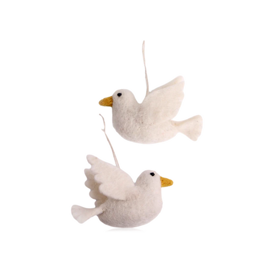 Peace of dove | Filz-Anhänger-Set