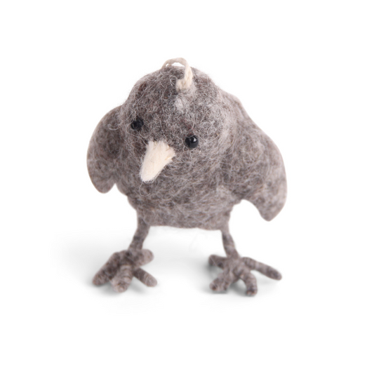 Mini Chicken grey | Filz-Anhänger
