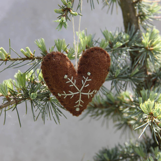 Filz-Anhänger-Set GINGERBREAD HEART & STAR