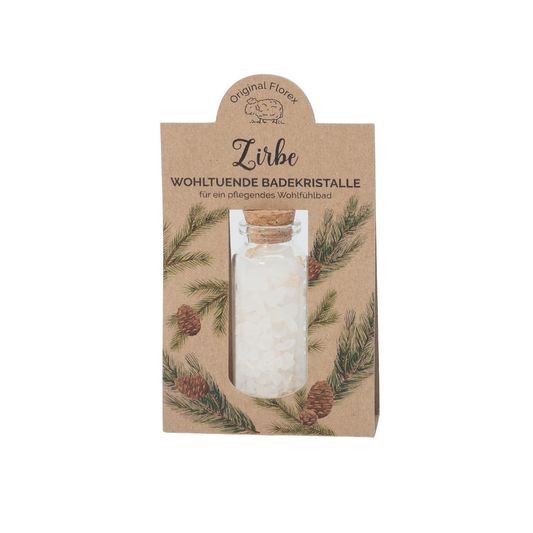 Wohlfühlzeit | Badesalz Zirbe im Glas mit Kork