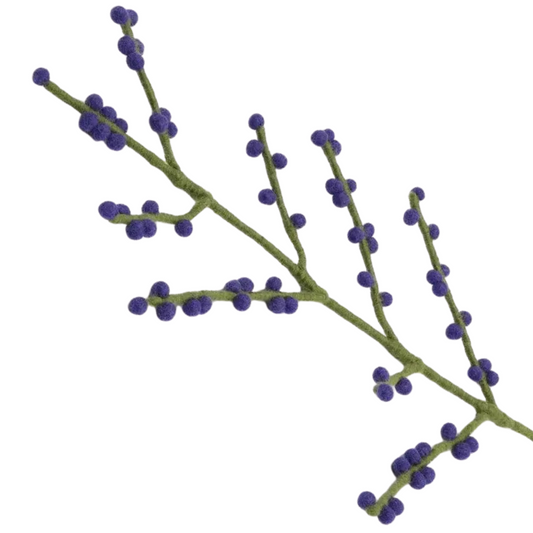 Berry Branch | Filz-Zweig mit Beeren | 8 Farben