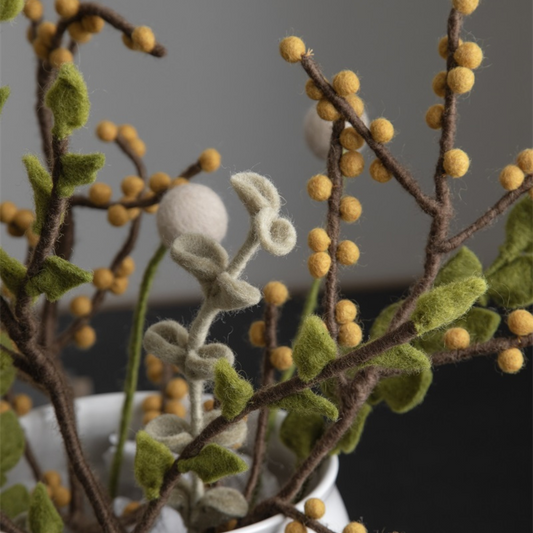Berry Branch | Filz-Zweig mit Beeren | 8 Farben