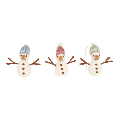 Snowman Colorful with Hat | Filz-Schneemann Set