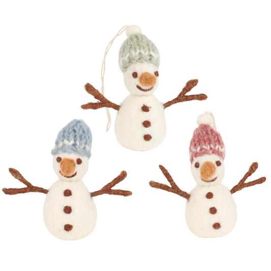 Snowman Colorful with Hat | Filz-Schneemann Set