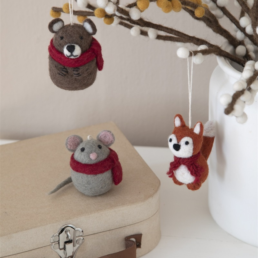 Weihnachtstiere | Filzanhänger | 6 Varianten