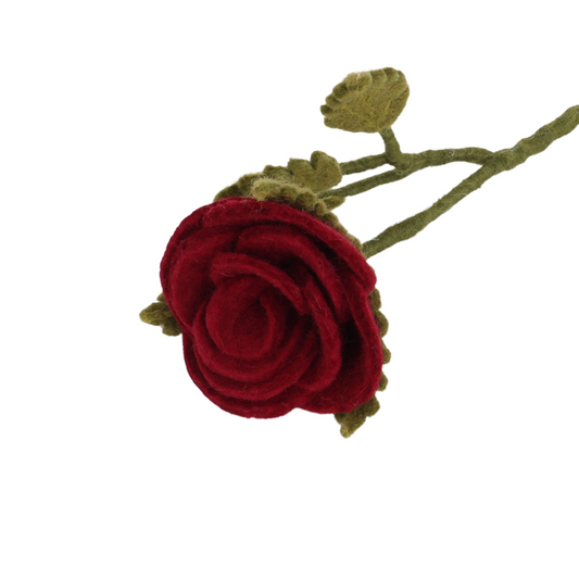 Long Red Rose | Filzblume
