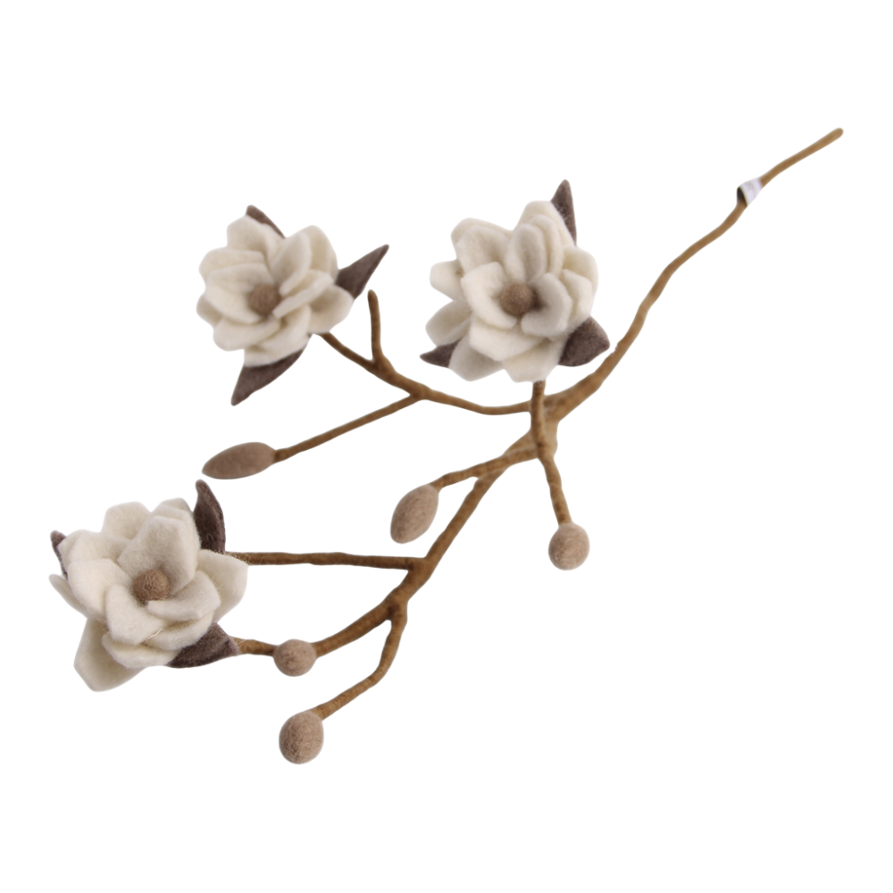 Magnolia Branch | Filz-Magnolienzweig | 3 Farben