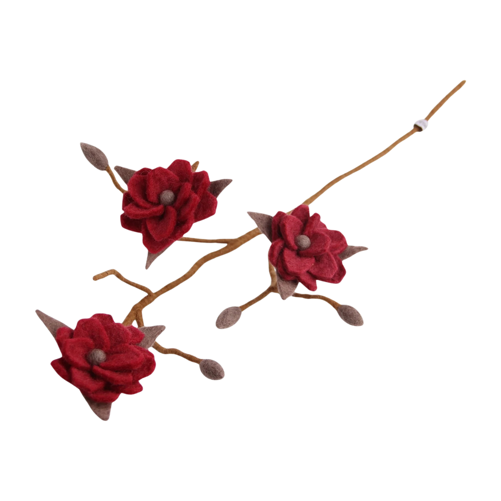 Magnolia Branch | Filz-Magnolienzweig | 3 Farben