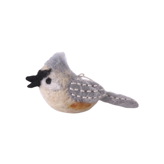 Bird tufted Titmouse | Filz-Anhänger