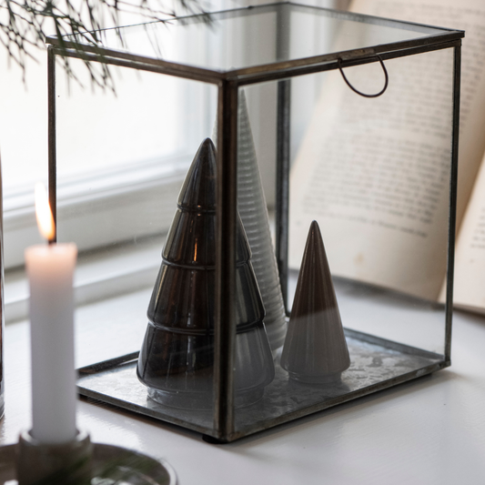 Tannenbaum stehend gerillt | Porzellanfigur | 2 Farben