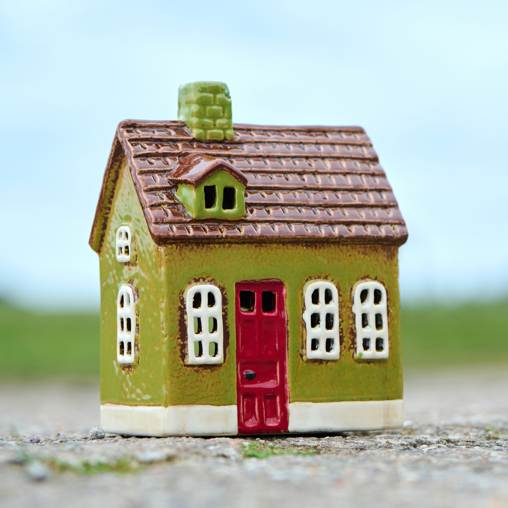 Teelichthaus My Home Town | Skandinavische Hygge | rost Tür | 3 Varianten