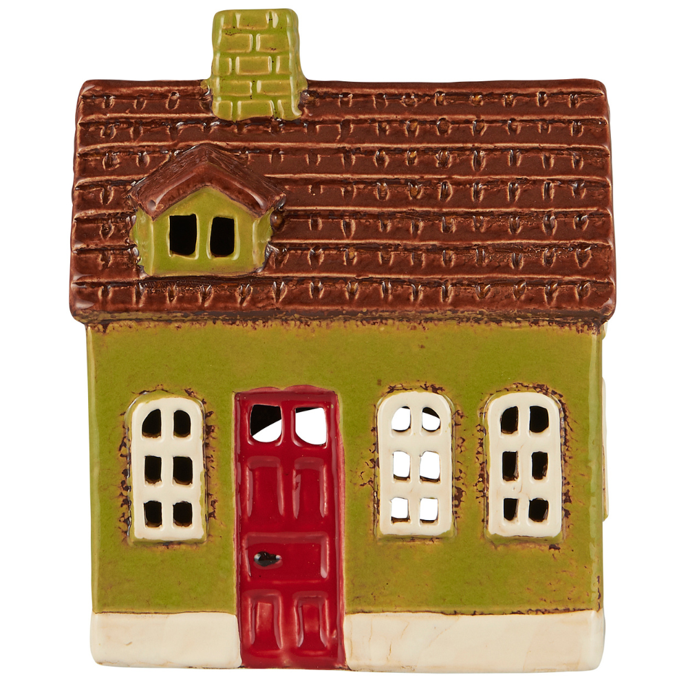 Teelichthaus My Home Town | Skandinavische Hygge | rost Tür | 3 Varianten