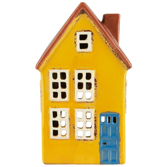 Teelichthaus Nyhavn | Skandinavische Hygge | blaue Tür | 3 Varianten
