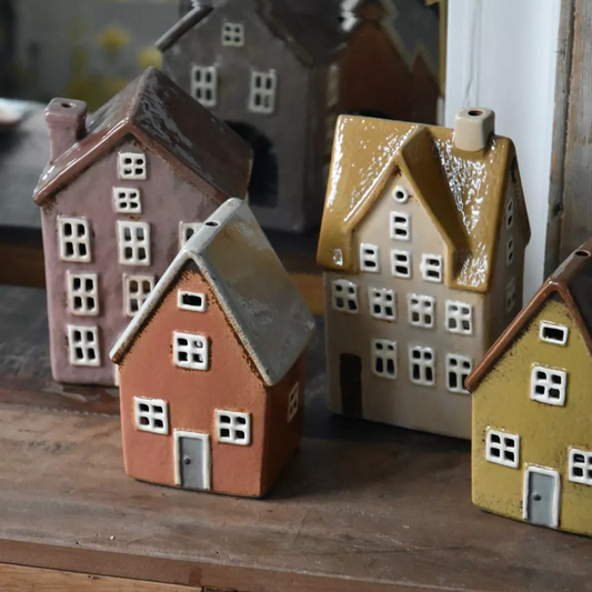 Teelichthaus Nyhavn | Skandinavische Hygge | graue Tür | 3 Varianten