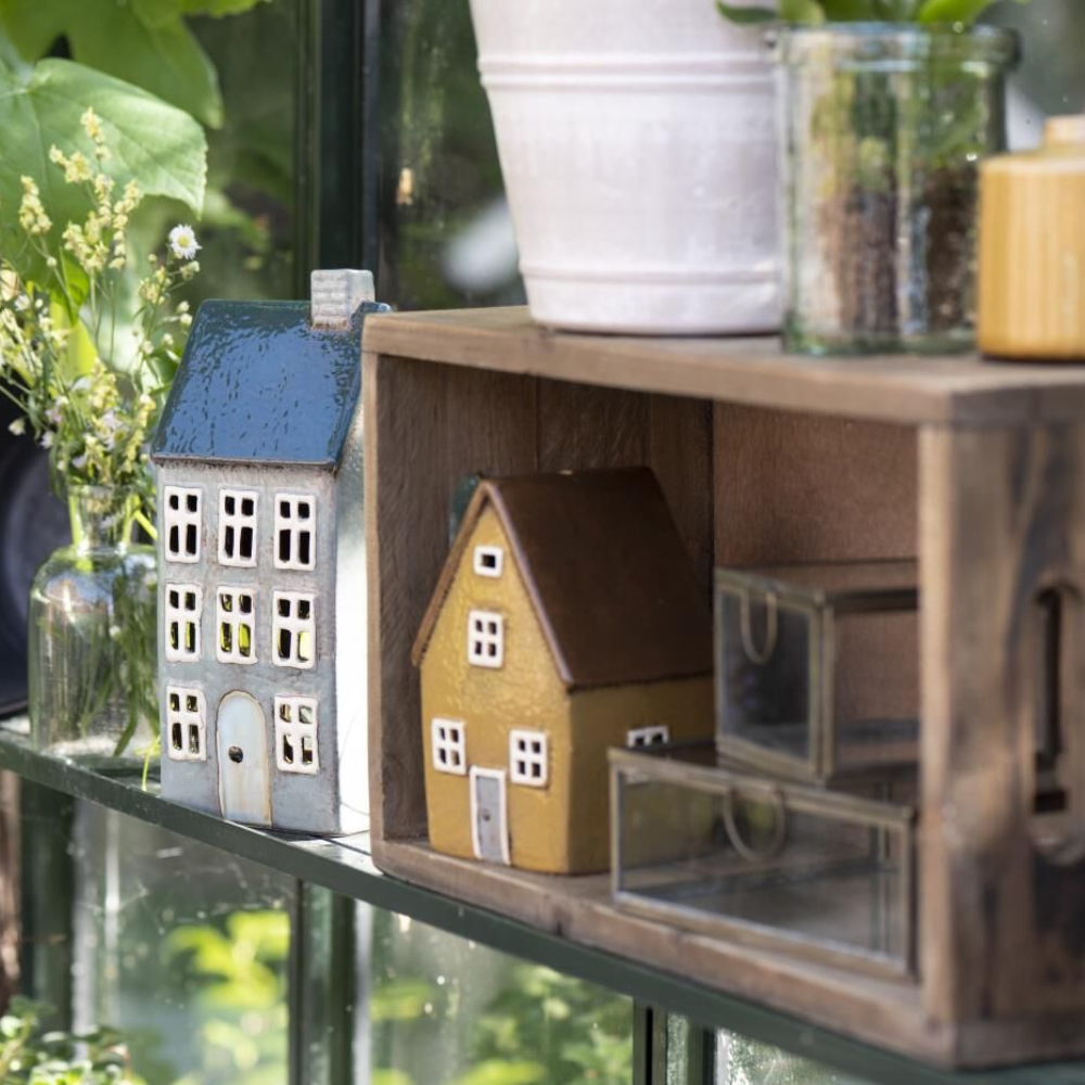 Teelichthaus Nyhavn | Skandinavische Hygge | graue Tür | 3 Varianten